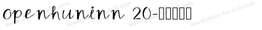 openhuninn 20字体转换